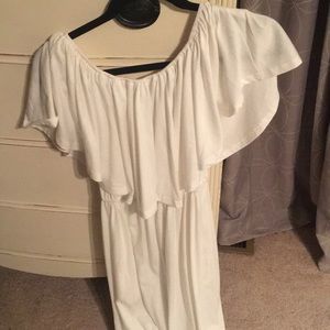 White Off the Shoulder Maxi Dress